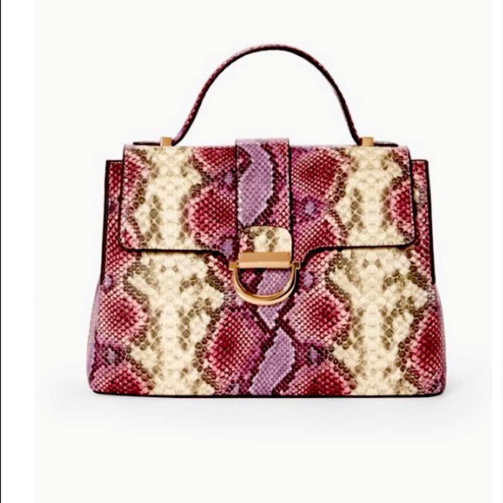 Snake print handbag